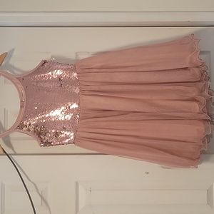 Blush by Us Angels Pink Flip Sequin Dress s